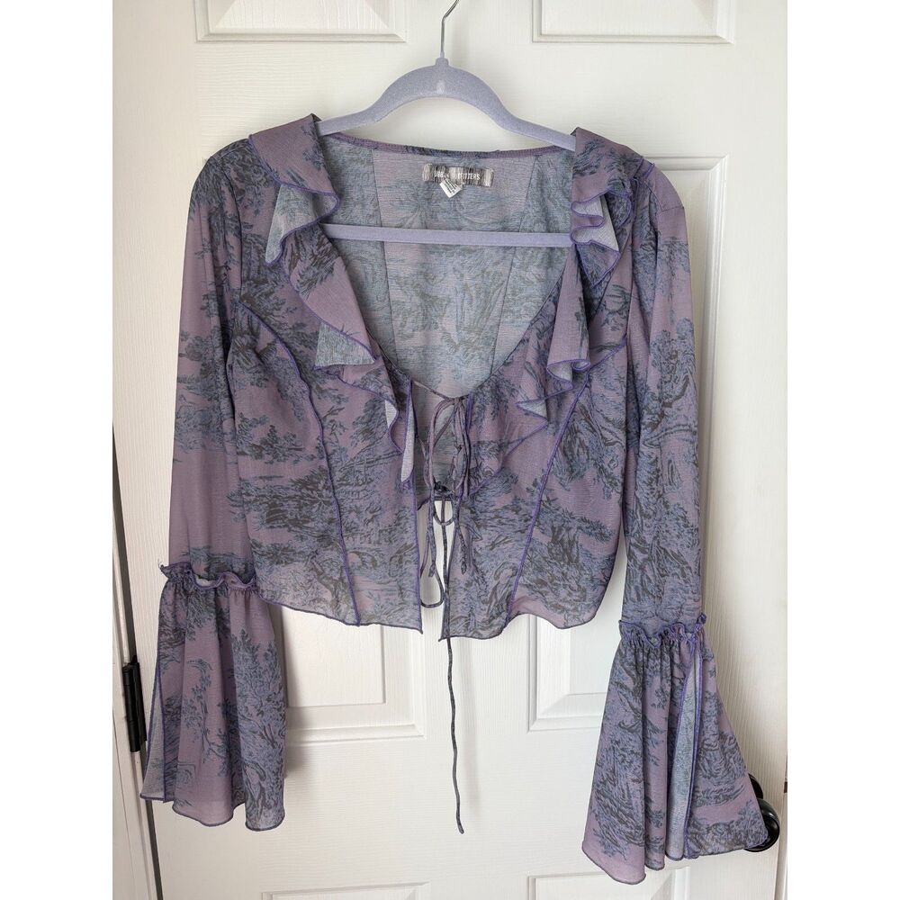 Urban Outfitters UO Gossamer Flyaway Top Whimsy Gothic Romantic Size M